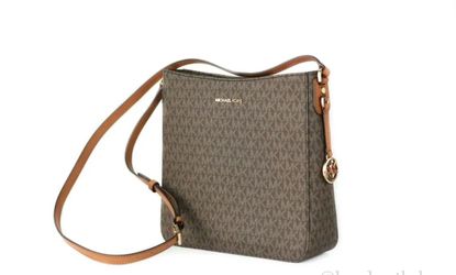 100% Authentic Michael Kors! Jet Set Travel  Crossbody Messenger Bag Brown MK Logo Gold-Tone Hardware. Adjustable strap. Signature lining. Excellent c