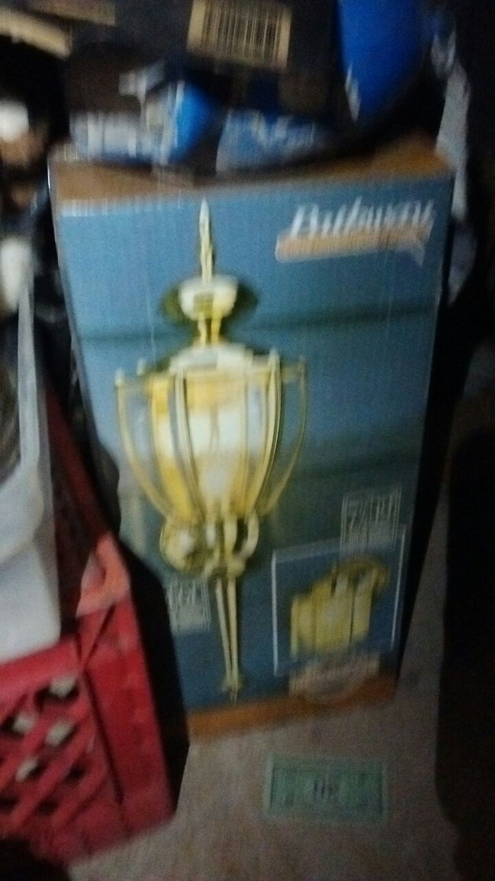 Out door polished brass lamp
