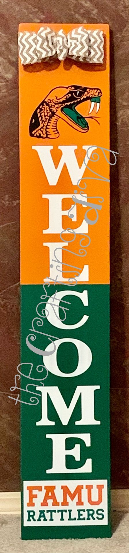Florida A&M Rattlers Themed Wood “Welcome” Signs
