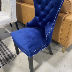 Blue Dining Table Kitchen Office Chair 18” Blue Velvet Chair 