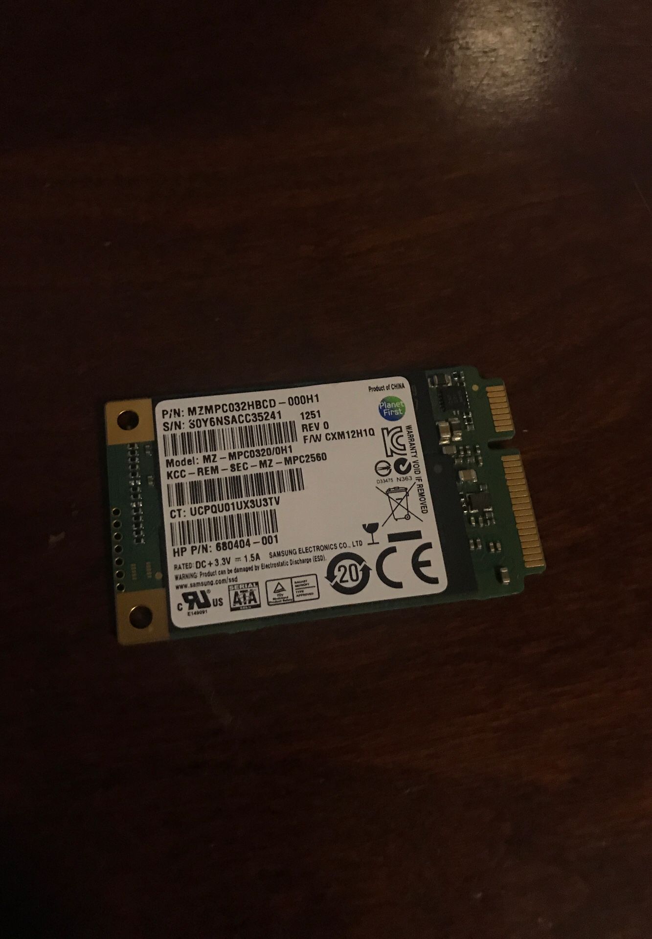 Samsung 32GB state drive