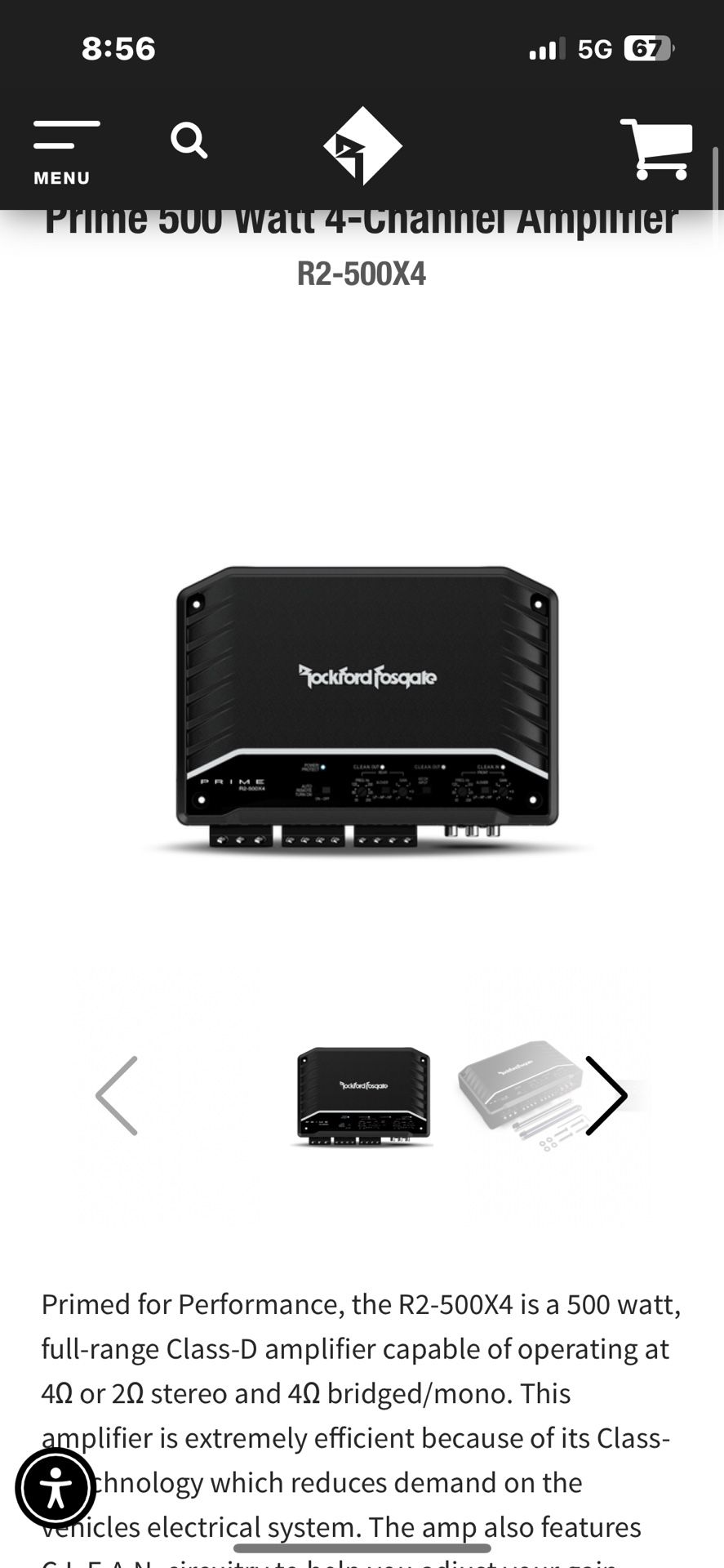 Rockford Fosgate Amp 500x4