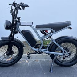 Bluvall 20 Inch Fat Tire Electric Bicycle 32MPH Max 