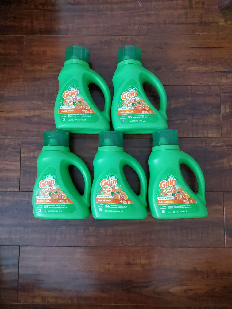 GAIN + Aroma Boost Laundry Detergent: Island Fresh Scent 46 oz Each ( 5 For $25)