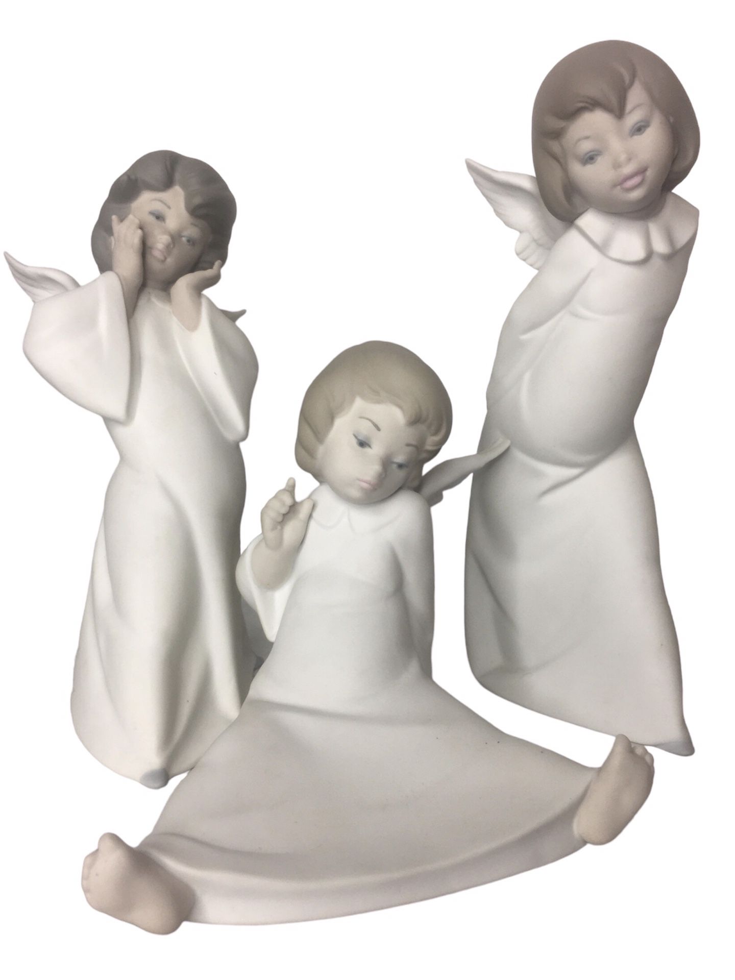 Lladro Angels Matte #4959, #4960, #4962 - Set Of Three