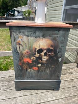 One of a kind Reimagined solid wood 3 shelf cabinet