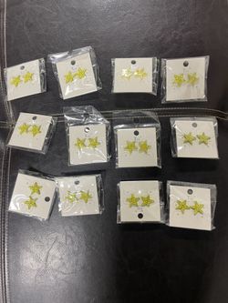 12 Sets Of Star Earrings NEW