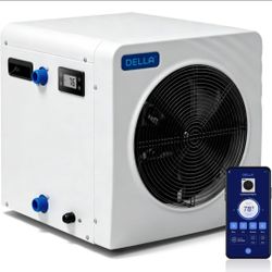 ☆ Della Omi Spark 21,160 BTU Inverter Pool Heat Pump up to 4,500 Gallons (Real Outdoor Tested), Portable for Above Ground Pools, High Efficiency Heate