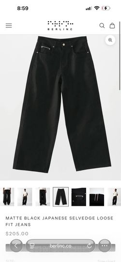 Black raw denim