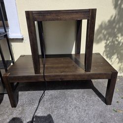 Coffee Table & Side Table (With Outlet)