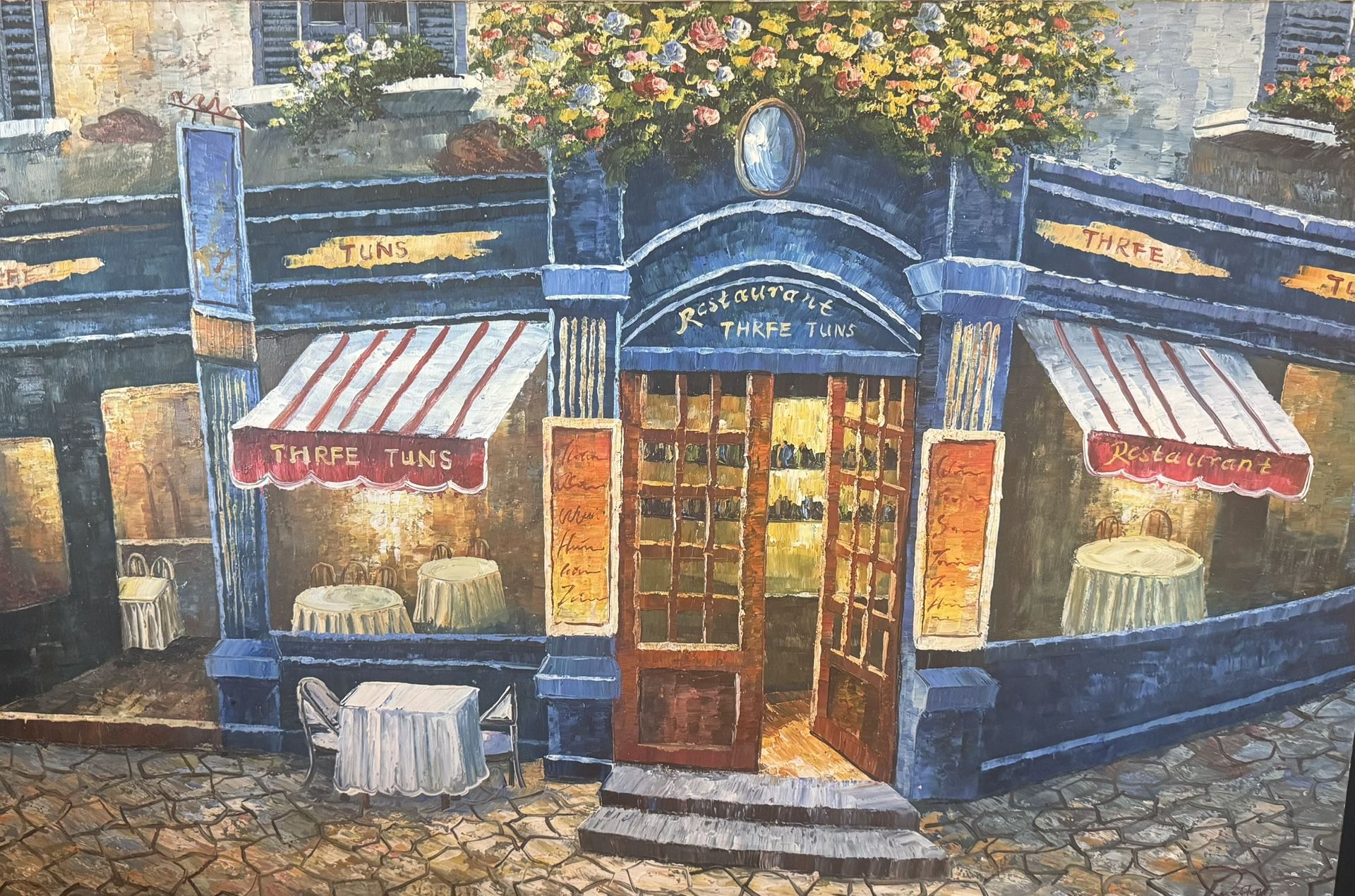 Café Bistro On Canvas