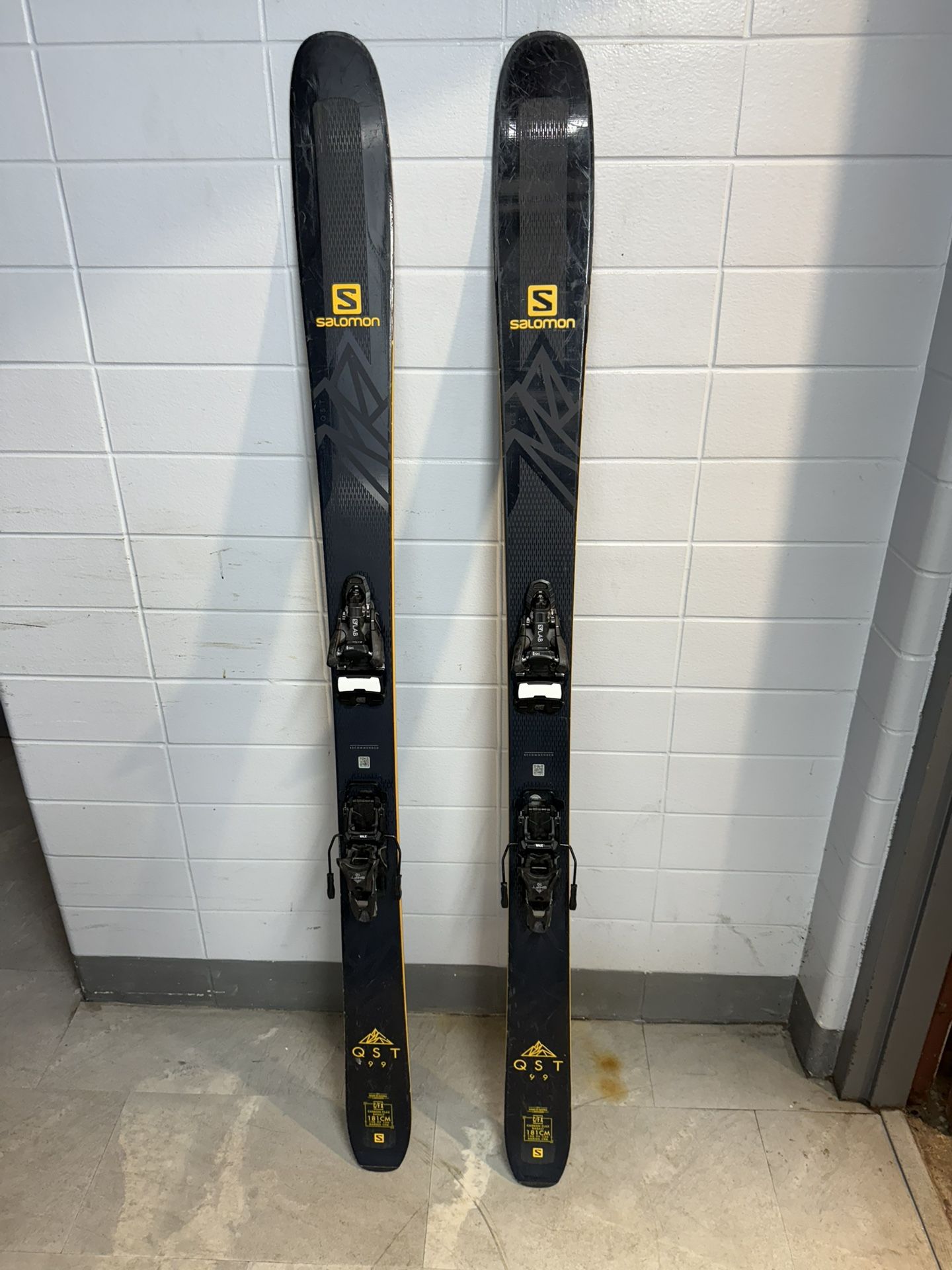 Salomon QST 99 Skis 181cm W/ Salomon Shift Bindings & Skins
