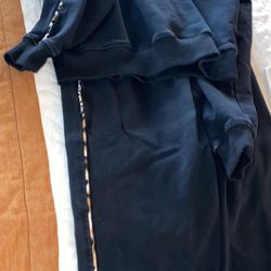 Kittenish Black/Leopard Sweatsuit Jogger/Crewneck