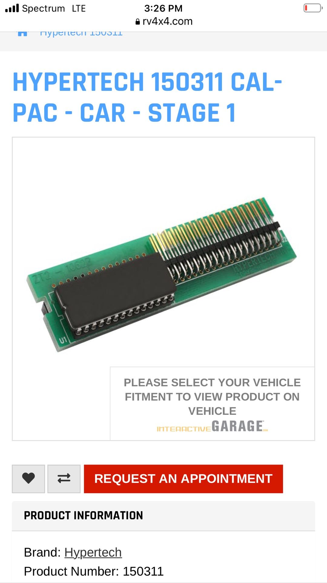 3rd Gen Camaro Hyper Tech 150311 Cal PAC Stage 1 Power Chip