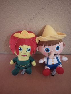 Shrek Plushies Fiona and Pinocchio