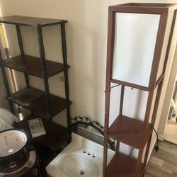 Lamp Shelf And Small Book Shelf 