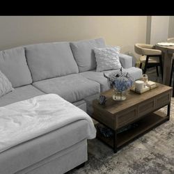 Gray Sectional Couch Sofa With Chaise Delivery Available 