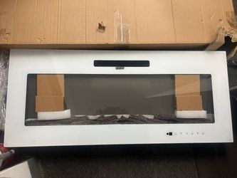 40 Inch Electric Fireplace Recessed/ Wall Mounted, Fireplace Heater