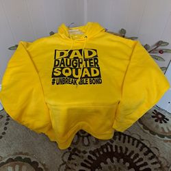Sz.5-XL Yellow DAD DAUGHTER SQUAD HOODIE