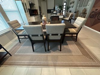 Modern Espresso Dining Table Set + 4 Matching Counter Barstools