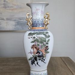 Chinese Ceramic Vase - Year of the Horse