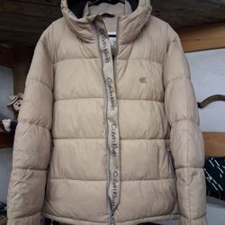 New CALVIN KLEIN Mens Puffy HOODED Coat
