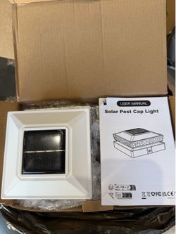 Post Solar Lights Outdoor with Warm White Lighting,White Waterproof Solar Post Lights 14pk