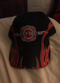 Leather Brim Fire Department Hat