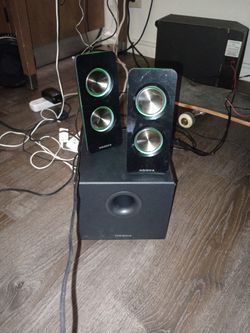 Insignia Color Changing Speakers And Mini Subwoofer
