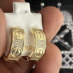 18k gold filled earrings 