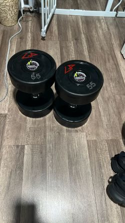 55 lb dumbbells