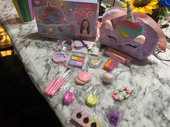 Kids unicorn makeup purse