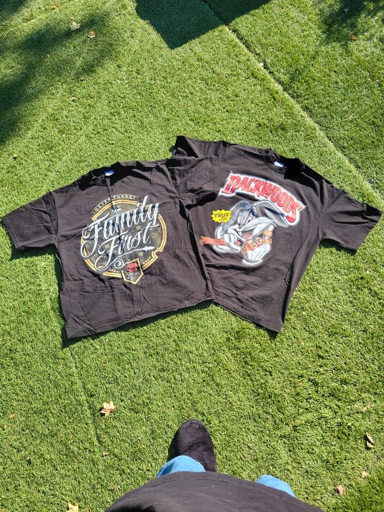 2 Printed On Shitrs / Will Be Pressed And Ironed Before Sold