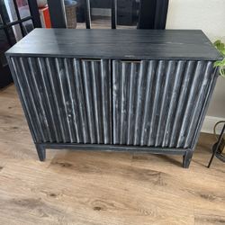 Wood Scalloped 2 Door Cabinet Black - Threshold™ designed with Studio McGee