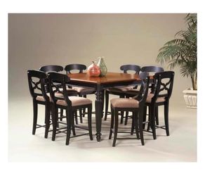 9-Piece Bar Height Dining Set with Leaf