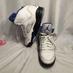 Nike Air Jordan 5 Retro Dark Concord - White/Dark Concord/Black - Size 6.5 