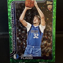 Cooper Flagg Topps Green Foil Refractor Rookie /99