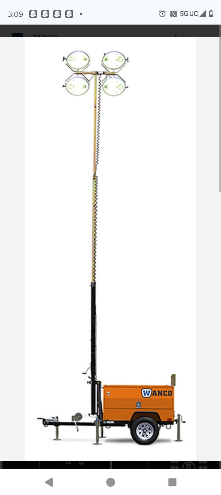 Light Tower Diesel 