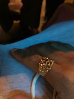 10k gold nugget ring