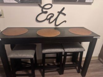 Counter Height Dining Table with 4 Stools