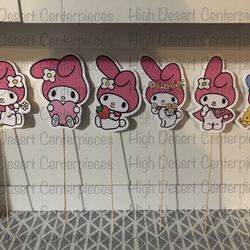 My Melody Cutouts On Sticks For Centerpieces 