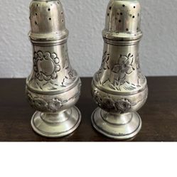 Sterling Silver Salt And Pepper Shakers 