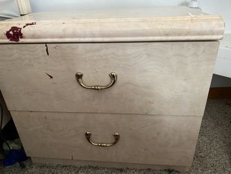 TWO nightstands with two drawers