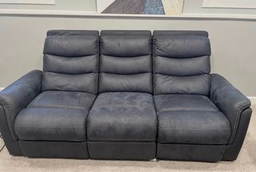 3-Seat Power Recliner Sofa Dark Gray