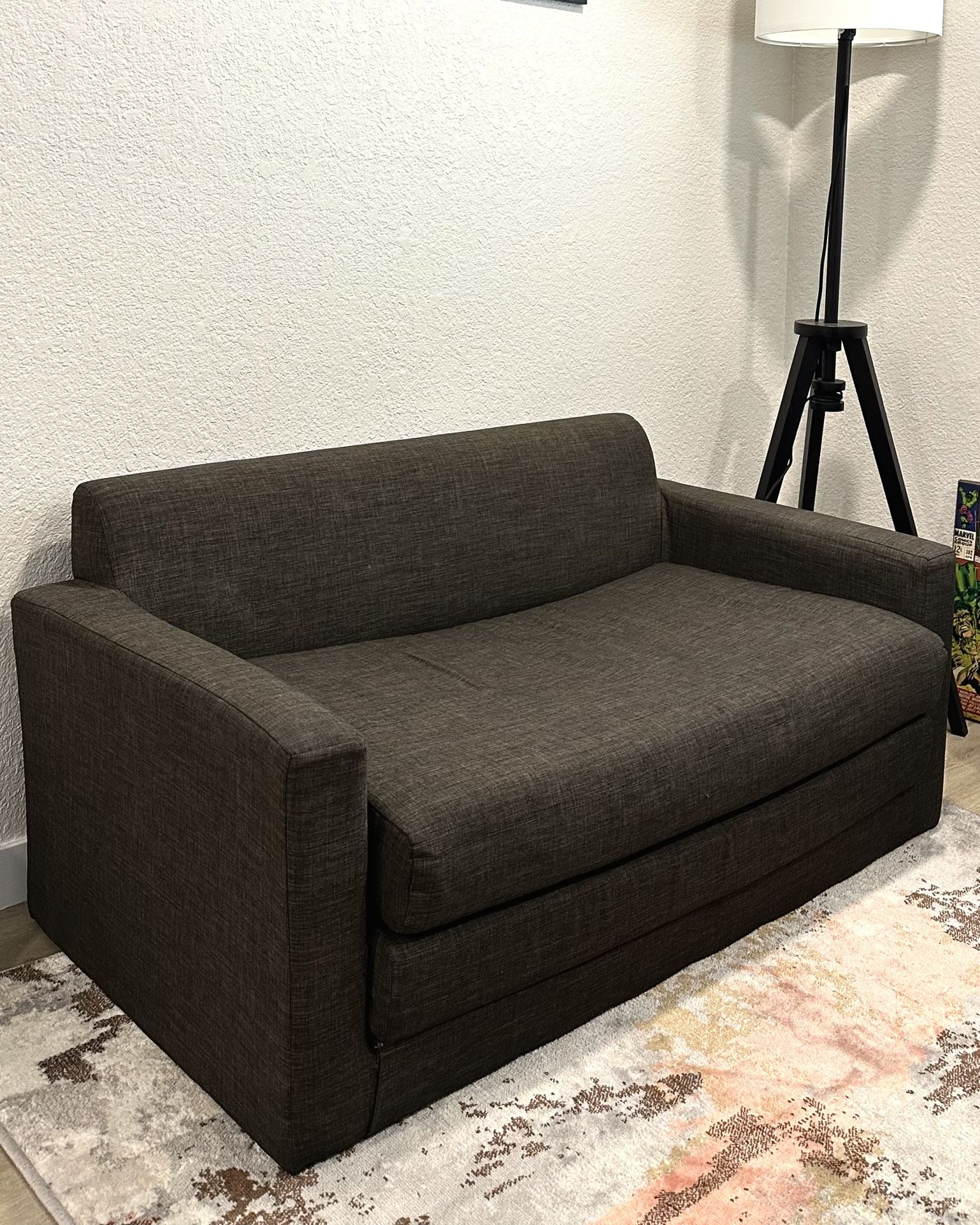ANYWHERE SLEEPER SOFA - DARK BROWN