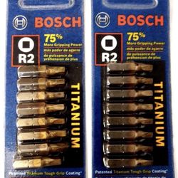 16 Pack Bosch R2 Titanium Square Drive Screwdriving Bits TDR2108