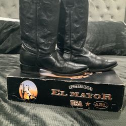 Black Cowboy Boots For men 