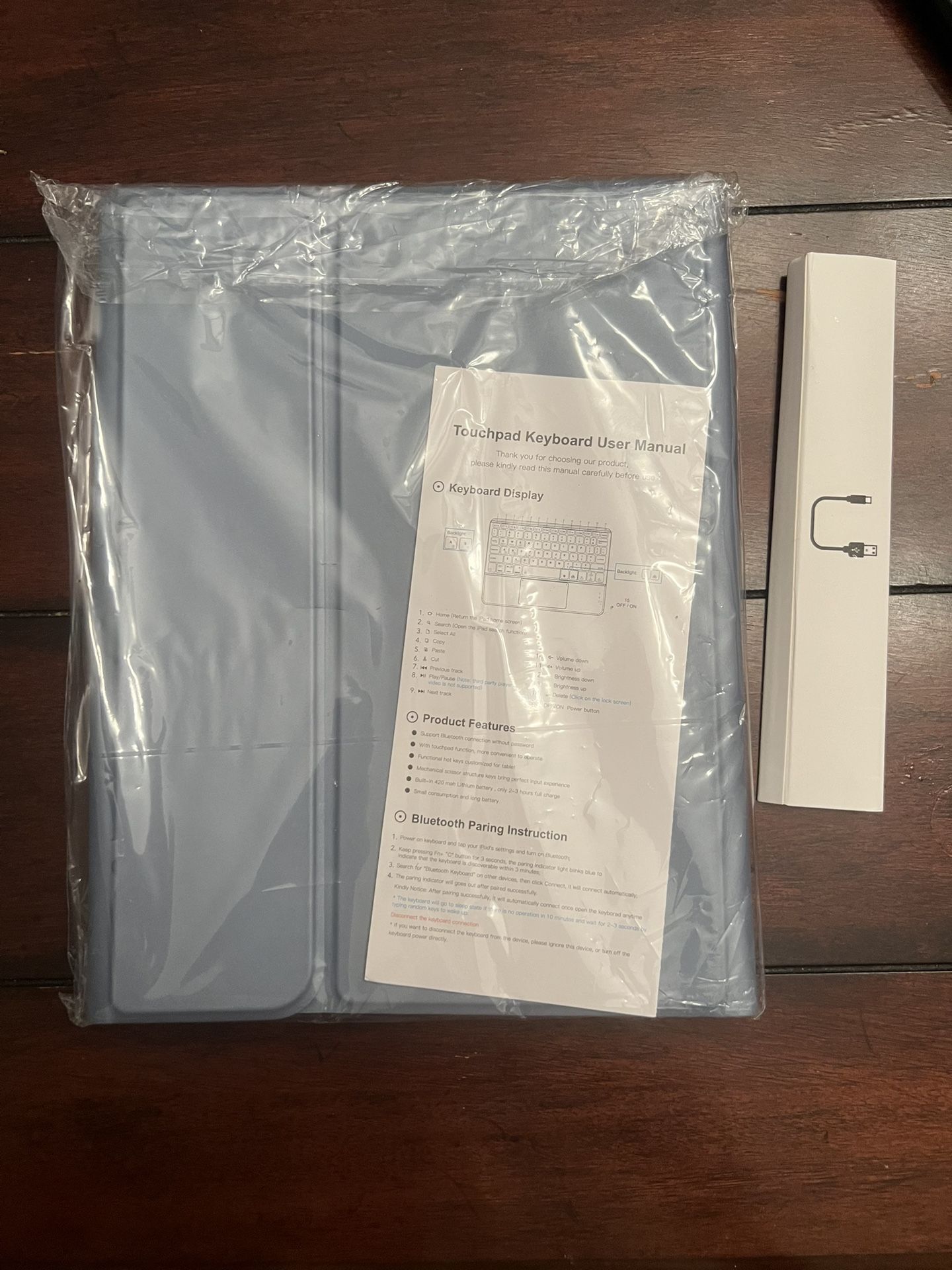 Harvopu Compatible For IPad 11th 10th Generation Case With Keyboard, Folio Cover With Pencil Holder, Multi-Touch Trackpad, 7 Color Backlit, Detachable