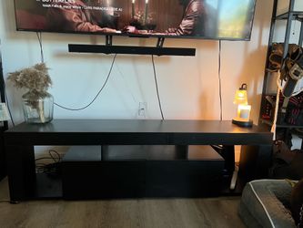 Black TV Stand / Media Console – Excellent Condition