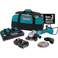 MAKITA XAG12PT1 18V 5.0Ah X2 LXT Lithium-Ion (36V) Brushless Angle Grinder Kit